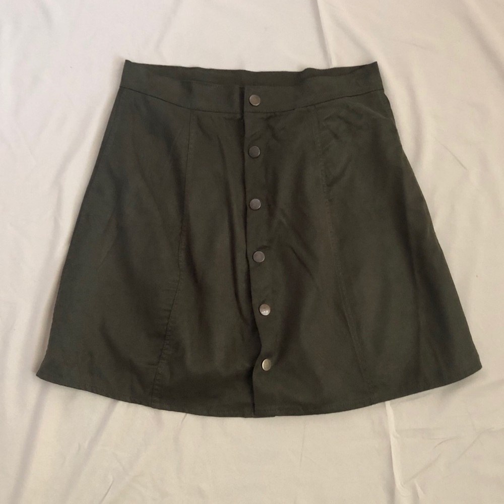 Fall Olive Green Skirt